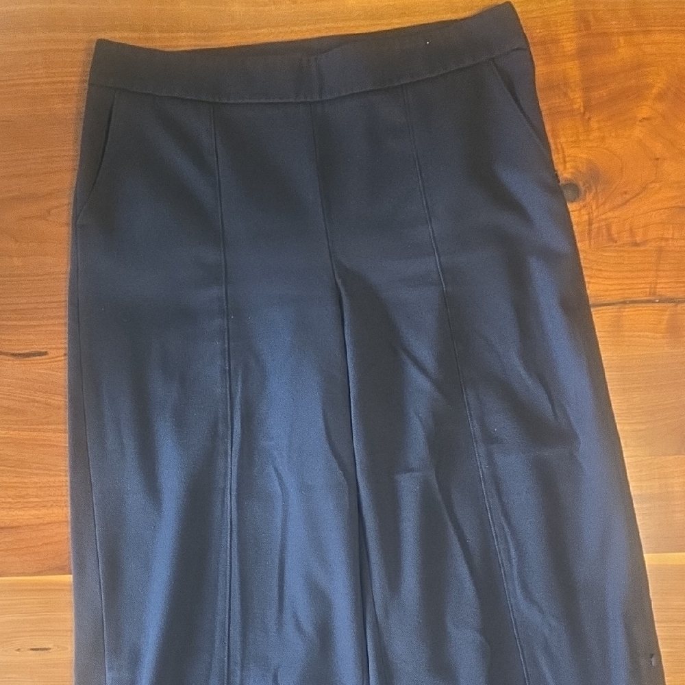 White House Black Market Black Cropped Wide  Pants